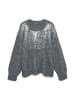Vero Moda Strickpullover in Medium Grey Melange