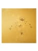 WALLART Leinwandbild Gold - Japanisches Ikebana in Creme-Beige