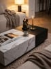 KADIMA DESIGN Couchtisch 120x60x28 cm Schwarz Sofatisch in Marmor-Optik