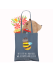 Mr. & Mrs. Panda Einkaufstasche Hummel flauschig mit Spruch in Indigo Blue