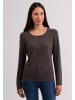 CASH-MERE.CH Rundhals Pullover in Taupe Melange