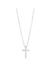 Adeliás Unisex Halskette mit Anhänger – Kreuz aus Edelstahl in silber
