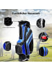 COSTWAY Golfbag mit Ständer in Blau