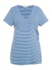 Ulla Popken Shirt in mattes blau