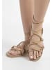 IZIA Damen Sandalen Aus Leder in Beige