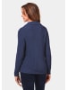 GOLDNER Pullover Sportiver Troyer mit Baumwollanteil in marine