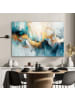 OnlyWow Metallbild Abstrakte Kunst gold blau