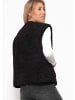 SASSYCLASSY Teddyweste mit Taschen in Schwarz