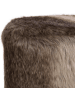 Beliani Hocker TOPEKA in Braun/Beige - (W) 33 x (H) 35 x (L) 33 cm
