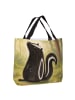 Mr. & Mrs. Panda Strandtasche Stinktier Sitzen Design ohne Spruch in Weiß
