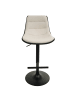 MCW 2er-Set Barhocker L85 höhenverstellbar mit Lehne, Creme-beige