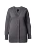 Ulla Popken Strickjacke in anthrazit melange