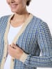 WITT WEIDEN Strickjacke in mittelblau-sand-gemustert