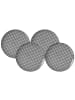 Ritzenhoff & Breker 4er Set Speiseteller Takeo Leaves in Schwarz-Weiß ø 26,5 cm in schwarz-weiß