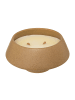 Atmosphera Créateur d'intérieur Duftkerze mit Holzdochten INU, 580 g in Gold, 18 cm