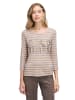 Betty Barclay Ringelshirt mit Schmucksteinen in Beige/Grau