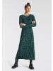 Tamaris Maxikleid in petrol-schwarz gemustert