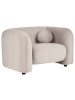 Beliani Sessel LEIREN in Beige - (W) 111 x (H) 68 x (L) 87 cm