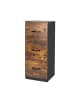 relaxdays Aktenschrank in Schwarz/ Braun - (B)40 x (H)103 x (T)40 cm