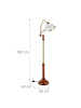 relaxdays Stehlampe in Gold/Braun - (B)40 x (H)166 x (T)36 cm