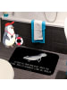 Mr. & Mrs. Panda Badematte Axolotl Schwimmen mit Spruch in Schwarz