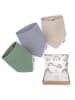Räuberella 3er Set Musselin Lätzchen in Mint, Blau & Beige - 35 x 35cm