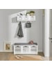 SoBuy Wandgarderobe in Weiß - (B)80 x (H)25 x (T)20cm