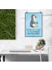 Mr. & Mrs. Panda Kunstdruck Pinguin Buch mit Spruch in Eisblau