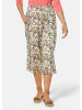 GOLDNER Attraktive Druckhose Louisa mit weichem Fall in weiß / bunt / gemustert