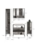 ebuy24 Badmöbelset Bagno (4-teilig) Grau 170 x 48 cm