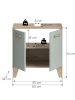 ebuy24 Waschbeckenunterschrank Star Hellgrün 60 x 34 cm