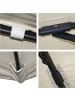 MCW Gastronomie-Ampelschirm A96, Flap, creme-grau mit Ständer, drehbar