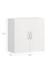SoBuy Wandschrank in Mattweiß - (W) 30 x (H) 60 x (L) 60 cm