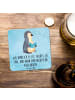 Mr. & Mrs. Panda Coaster Pinguin Buch mit Spruch in Eisblau