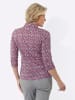 WITT WEIDEN Poloshirt in anthrazit-rosé-bedruckt