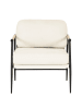 home24 home24 Loungesessel aus Metall und Textil in Beige / Weiß - 73 x 70 x 81 cm in Creme / Schwarz