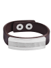 Adeliás Unisex Armband aus Leder 22 cm in braun