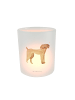 Mr. & Mrs. Panda Teelichthalter Glas Hund Dogge ohne Spruch in Transparent