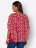 Sieh an! Schlupfbluse in rot-gemustert