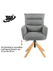 DUBI Möbel 2er-Set: Bürostuhl Mika-Tesa in Grau - (B)59 x (H)95 x  (T)66 cm