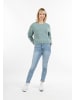 myMo Damen Strickpullover in Blau Mint Melange