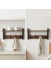 relaxdays 2 x Wandgarderobe in Braun - (B)40 x (H)19,5 x (T)11 cm
