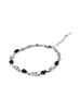 faina Women Crystal-Studded Bracelet in Silver Black