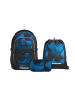 Coocazoo Schulrucksack-Set PORTER "Electric Ice" 3-tlg. in Schwarz/Blau