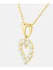 Diamant L'éternel Kette mit Anhänger, mit Blautopas, 375 Gelbgold