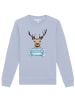 wat? Apparel Sweatshirt Hirsch in Serene Blue