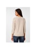 Street One Langarmshirt in buff sand melange