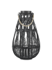 Beliani Laterne TONGA in Schwarz - (W) 34 x (H) 56 x (L) 34 cm