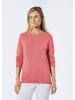 GOLDNER Pullover mit U-Boot-Ausschnitt aus Baumwoll-Viskose-Mix in koralle