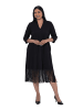 Ulla Popken Midikleid in schwarz